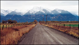 Business cards free snowy mountain range